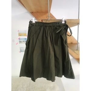 Anthro brand odille army green skirt